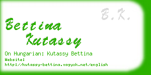 bettina kutassy business card